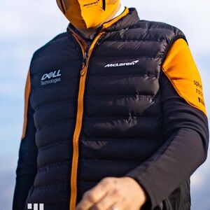 McLaren Black Vest with Orange Accents